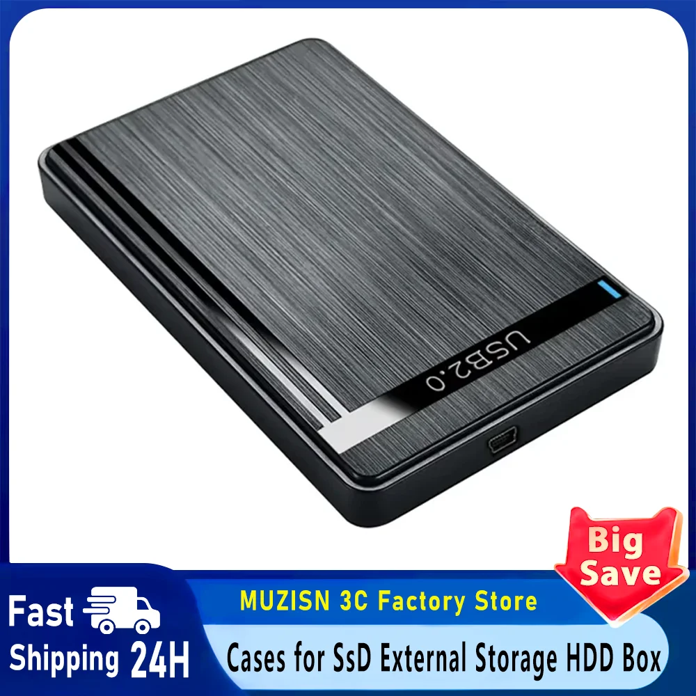

2.5" SATA to USB3.0 HDD Enclosure Mobile Hard Drive Cases for SSD External Storage HDD Box With USB3.0/2.0 Cable ABS