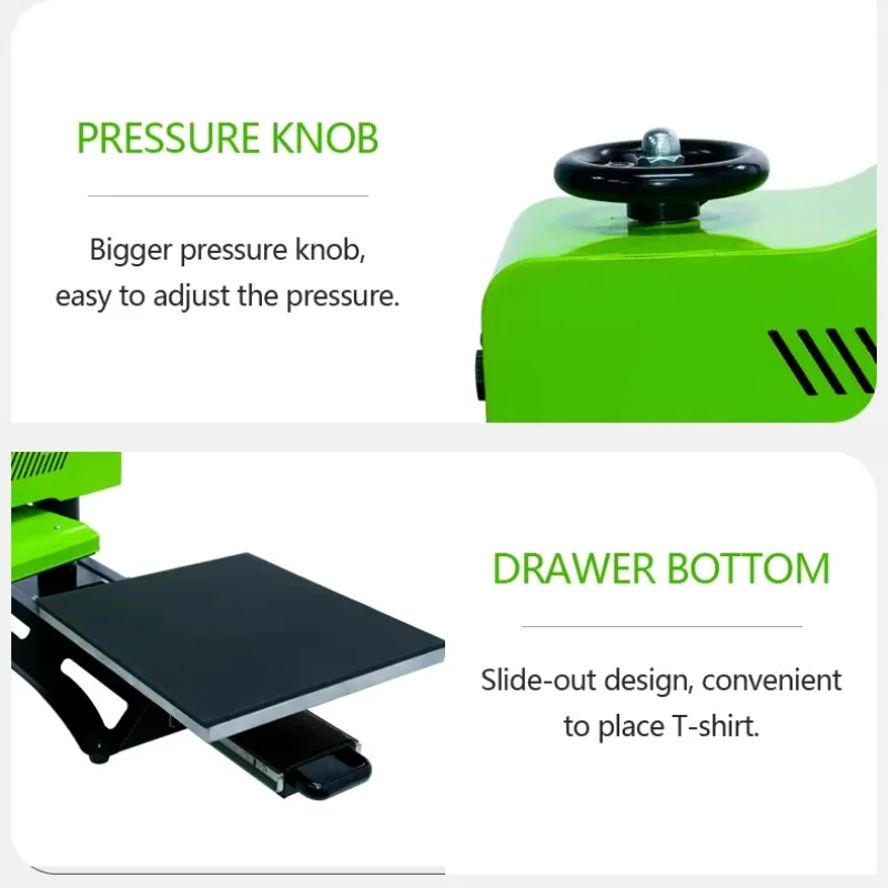 طباعة تي شيرت رقمي 15x15، 16x20 سوينغ الصحافة الساخنة 16x24 الصحافة الساخنة