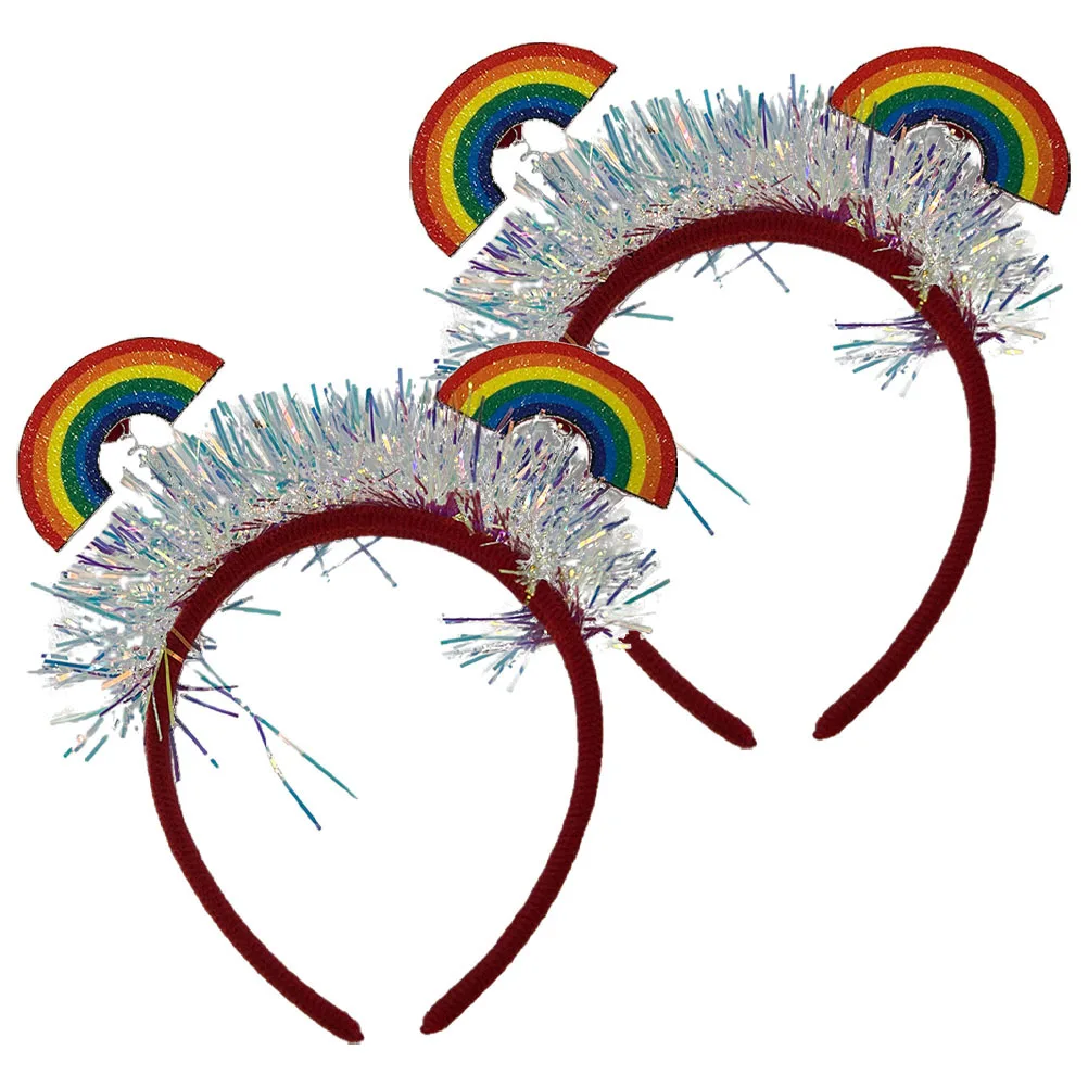 2 stuks regenboog hoofdband delicate maand partij haar hoepel regenboog haaraccessoires vrouwen mannen hoofdband