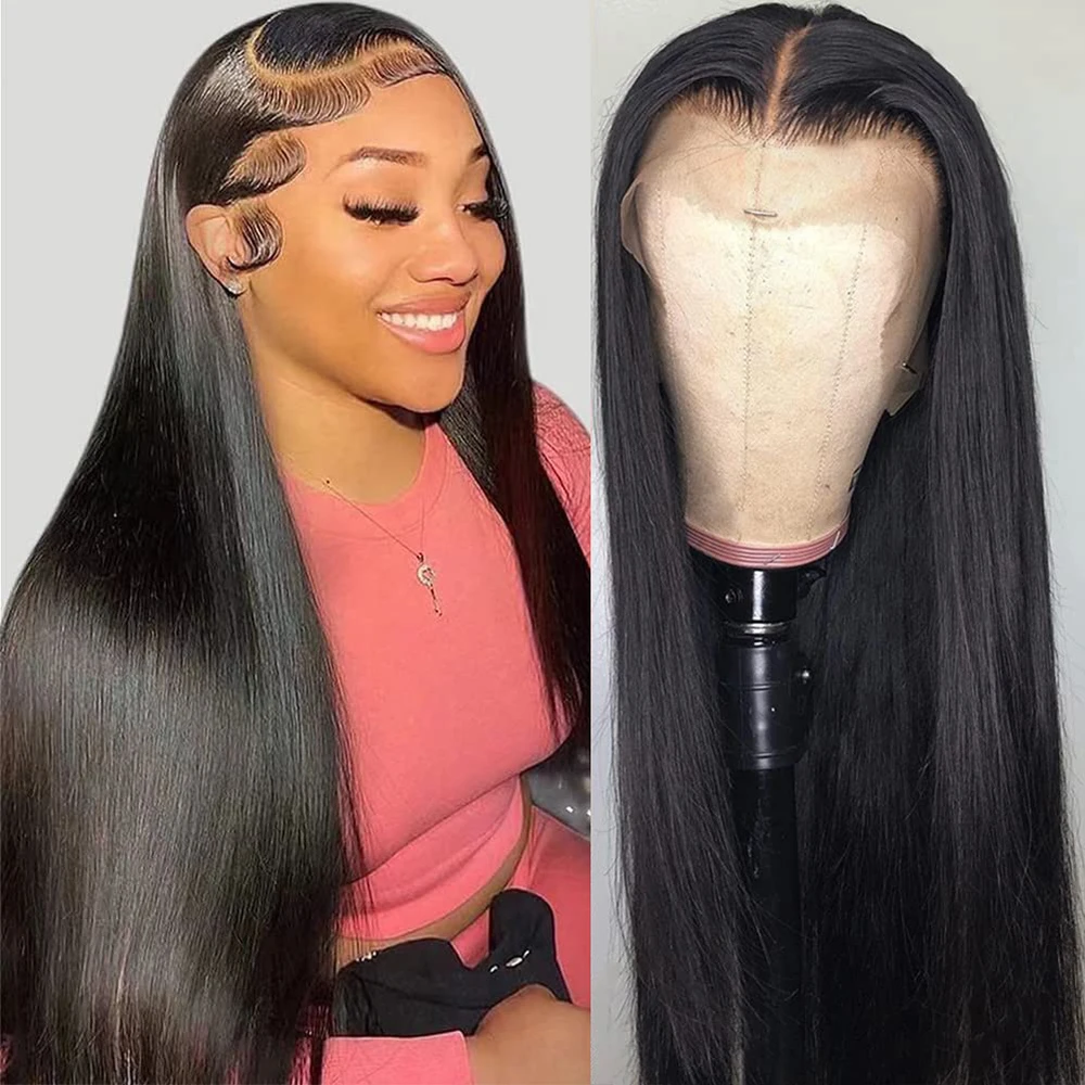 28 30 32 inch 13x4 HD Lace Frontal Wigs Human Hair Transparent hd Lace Frontal Wig Human Hair Lace Front Wig Bone Straight Wig