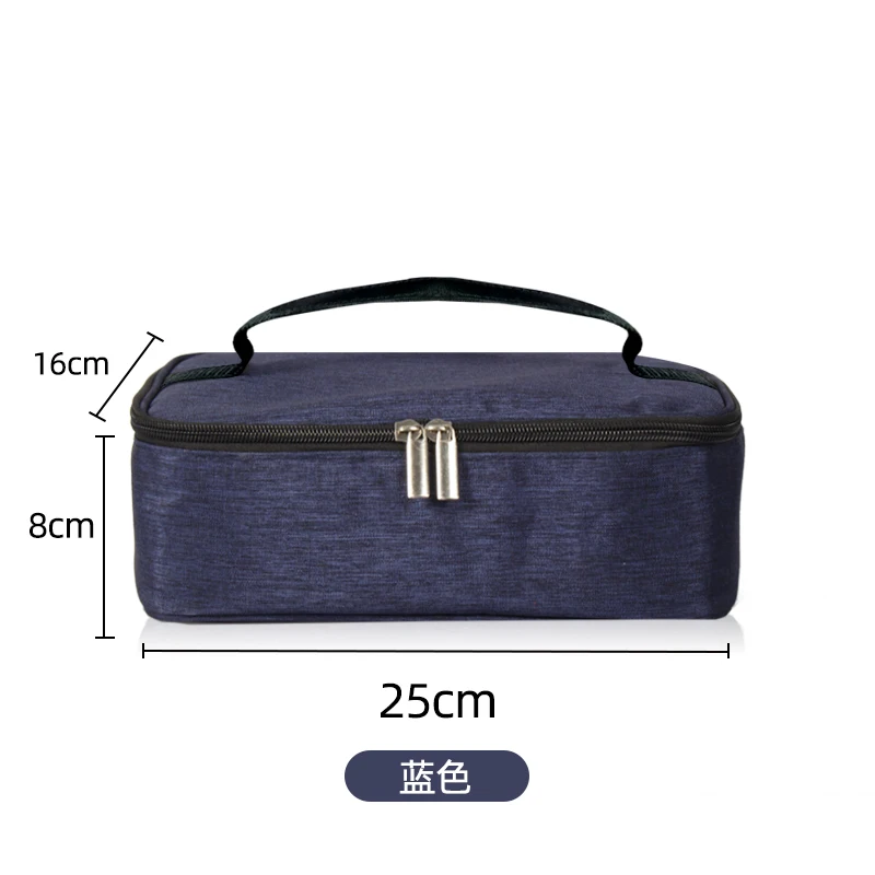 Quadratische, isolierte Lunchtasche für Damen, Thermo-Kühlbox, Bento-Box-Taschen, Lebensmittelträger, tragbar, für Reisen, Picknick, Lieferung, Essensbehälter – Detail 5