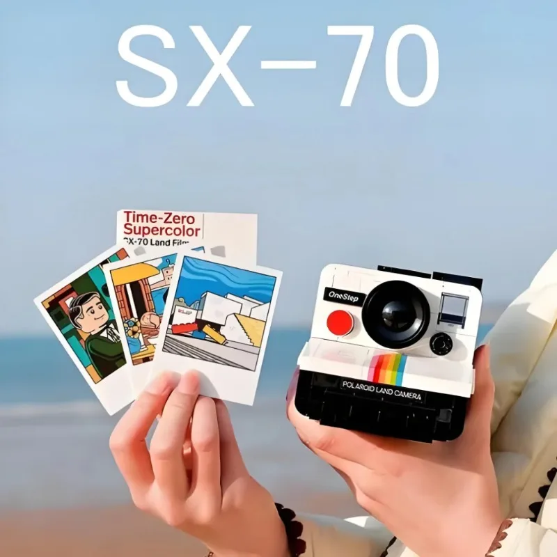 2025 جديد الإبداعية Sx-70 كاميرا بولارويد نموذج 21345-كتل زخرفة زخرفة مكتب حلية هدية عيد ميلاد للأطفال الكبار