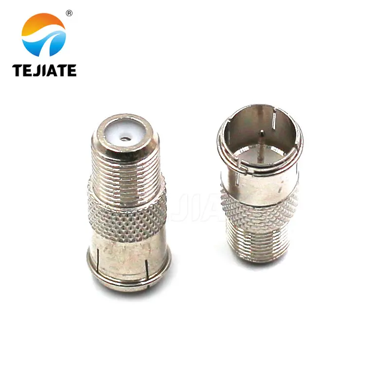 1PCS F to TV F to F male female adapter L-type double reverse all copper RF coaxial adapter gold plated connector