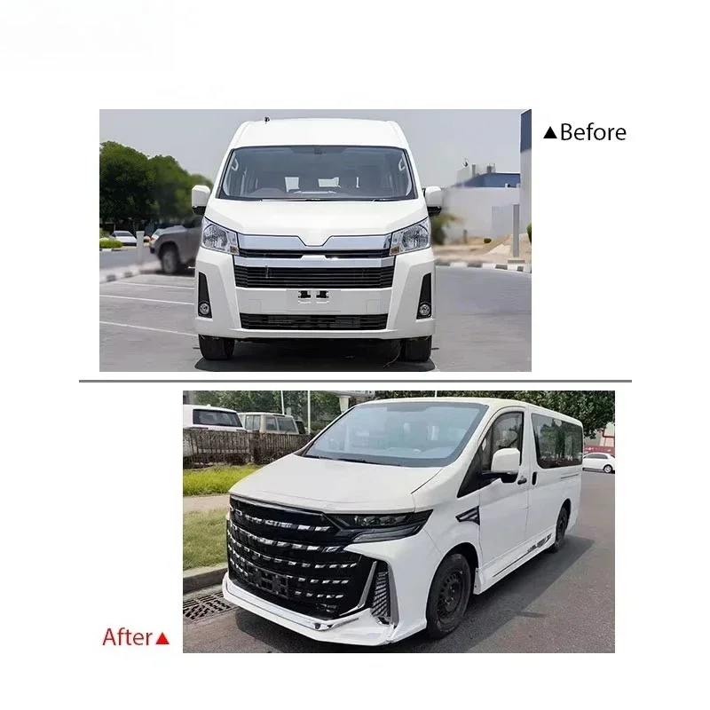 GUGO 2025 Hiace 300 to 40AF Body Kit Facelift Parts with Bumper Headlight Grille Fender for 2019-2023  Hiace 300 Upgrade