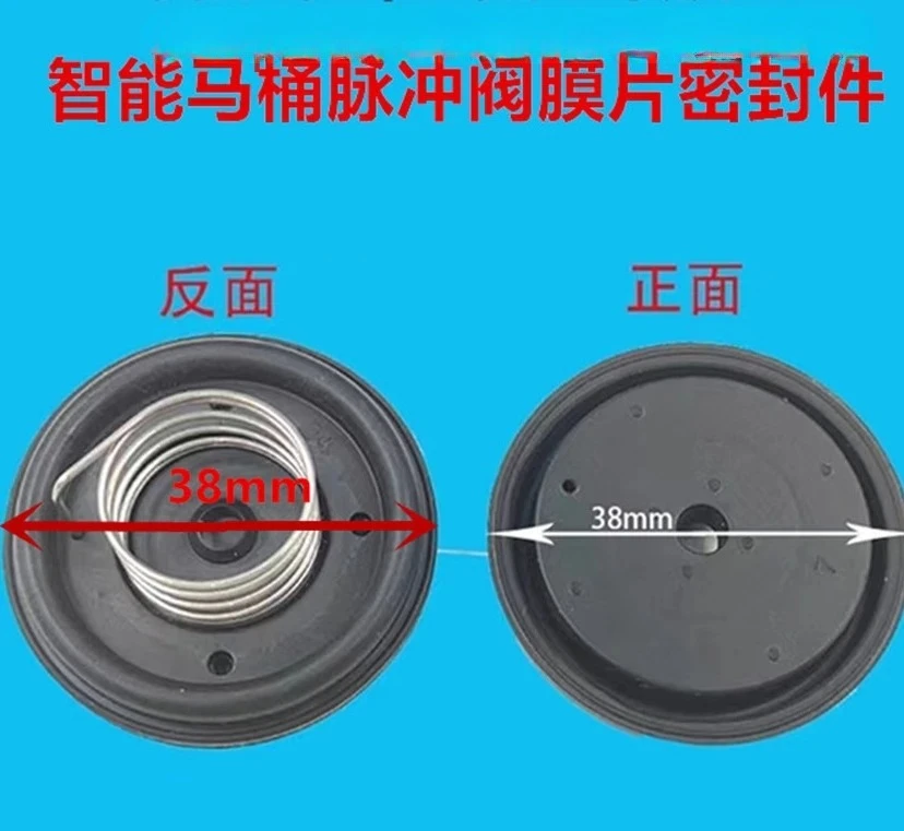 

Intelligent toilet pulse valve diaphragm seal with spring