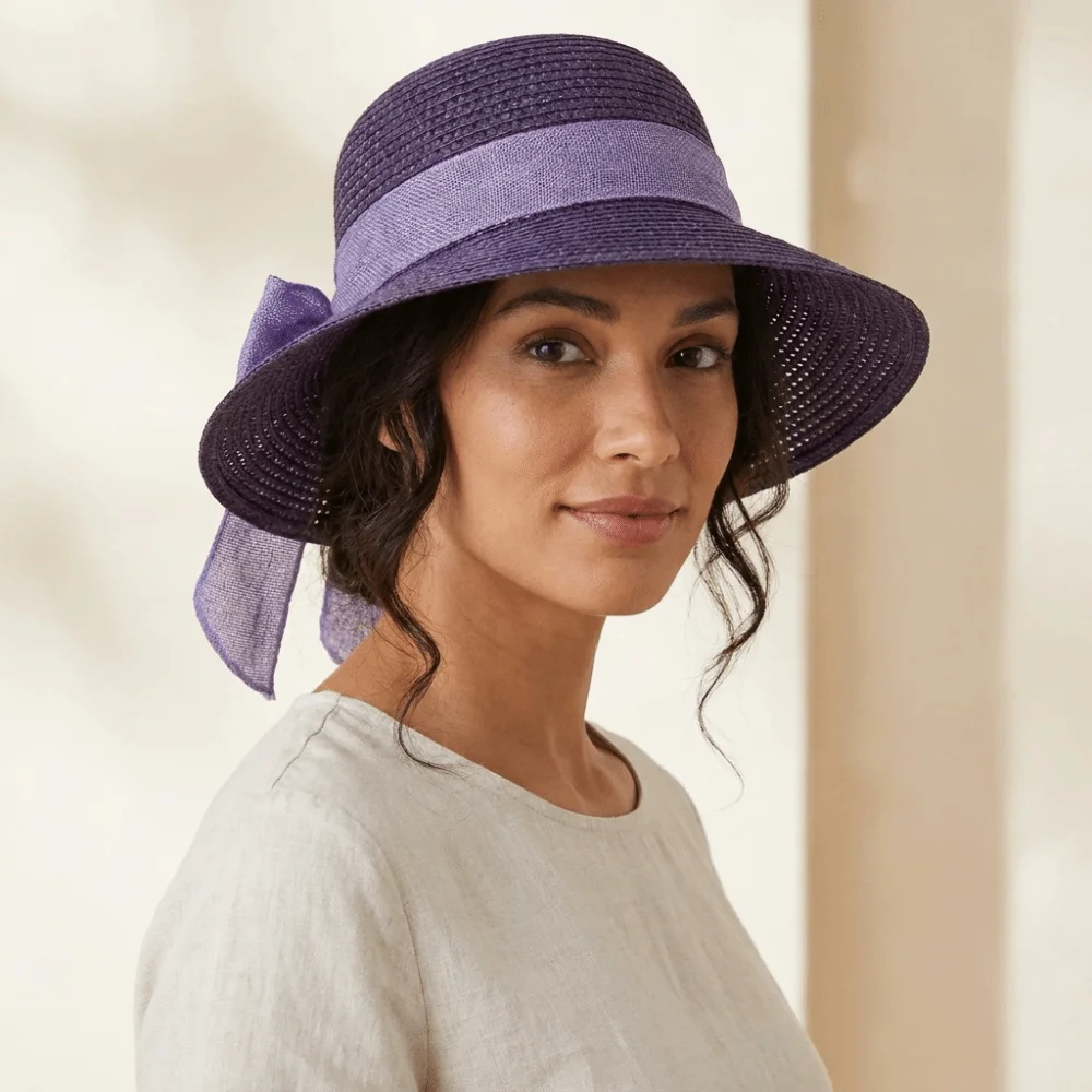 Portable Straw Weaving Beach Hat Hollow Out Breathable Big Brimmed Woven Cap Lightweight French Style Bow Fisherman Cap Summer