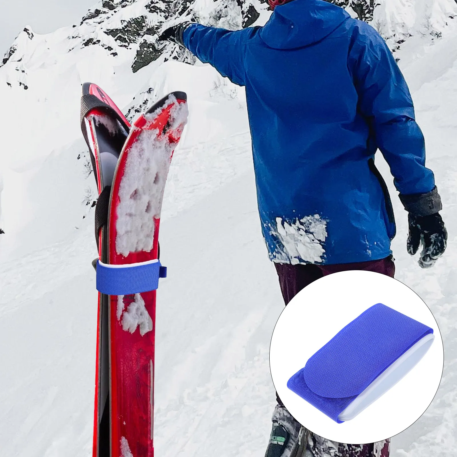 4 adet kayak sapanlar Snowboard sapanlar kızak sabitleme kemer açık taşınabilir kayak panoları bant aksesuar naylon malzemeleri kayak sabitleme aracı