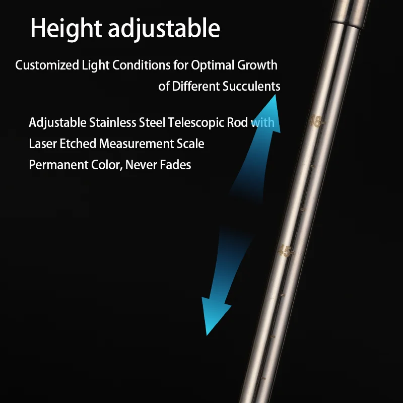 حامل عمودي أنبوب ضوء النبات T8/T20، حامل أكريليك بارتفاع قابل للتعديل