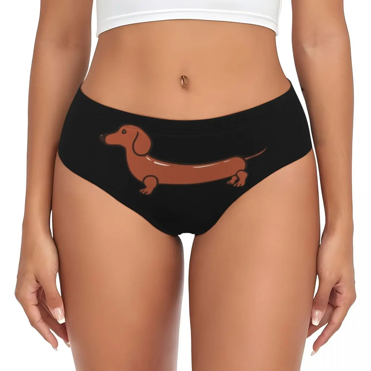 

Забавные трусики с колбасой для собак, щенков, забавные трусики с таксой, женские удобные трусы, нижнее белье, дышащие женские трусы