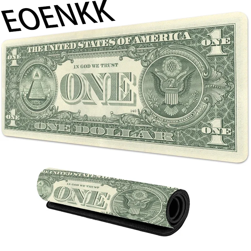 لوحة ماوس كبيرة مضادة للانزلاق من الأوراق النقدية، حواف مخيطة، حصيرة مكتبية لألعاب الكمبيوتر المحمول ​   لوحة المفاتيح