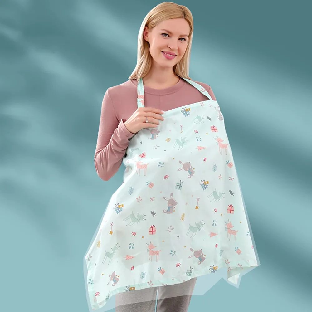 

Breathable Mesh Breastfeeding Cover Cotton Adjustable Outdoor Nursing Towel Feeding Cover Cartoon Baby Stroller Blanket Mother