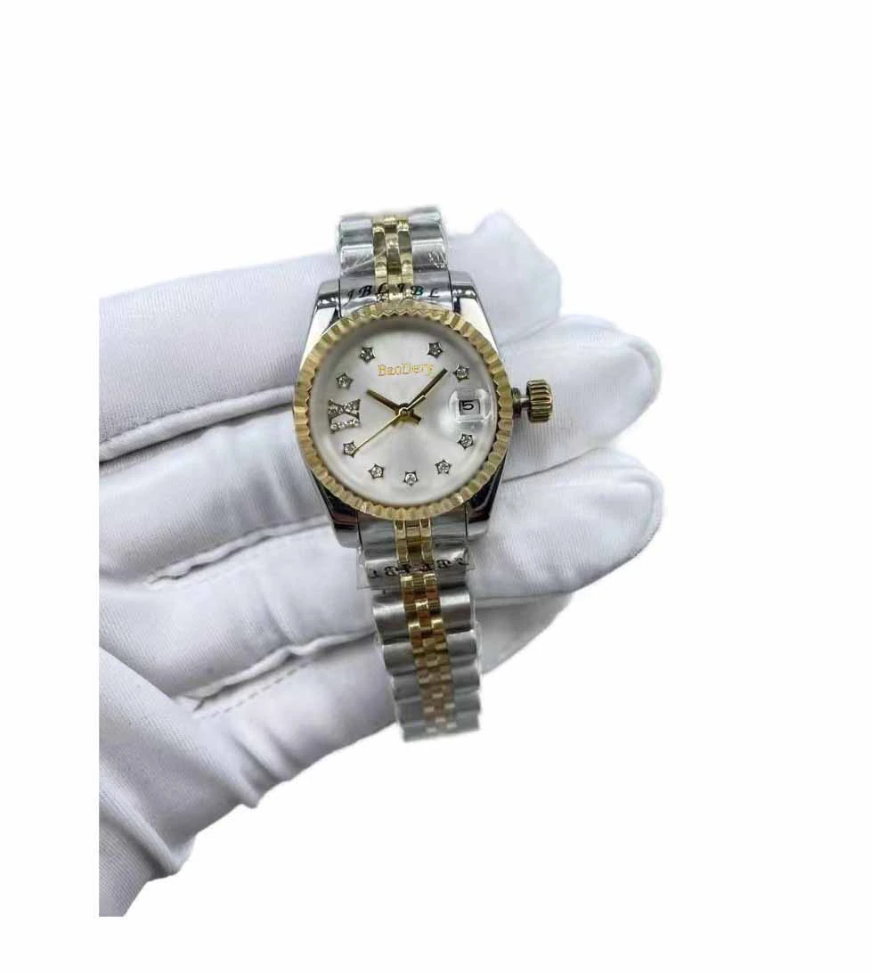 Customized Logo26mm Luxury ladies' watch, 904 stainless steel and sapphire mirror, mechanical movement, menus gifts