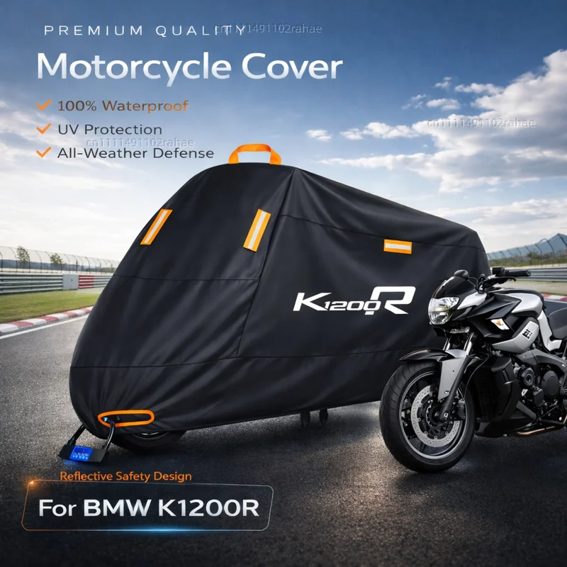 

For BMW K1200R 1200 Outdoor Motorcycle Cover Waterproof Heavy Duty Polyester Tarpaulin UV Protective Rain Dust Sun Scooter Cover