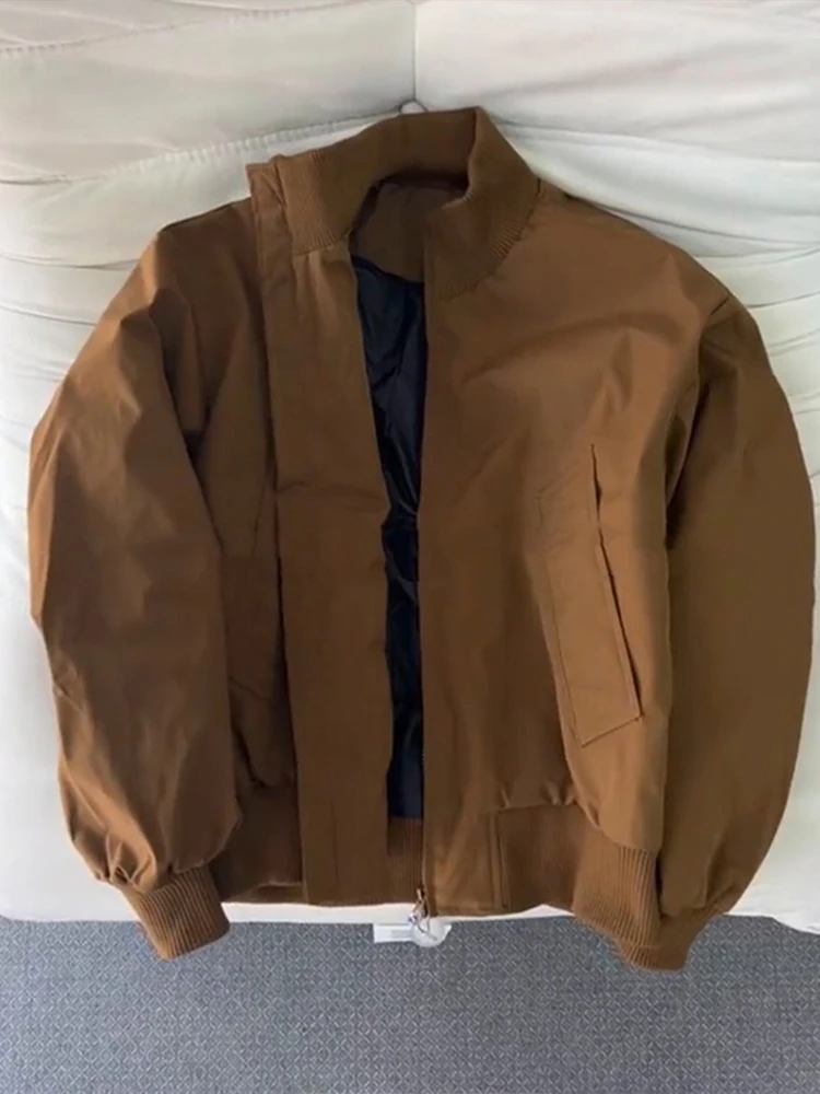 

Мужское зимнее пальто American Sle ort Thiened down Jaet, хлопковый жилет для пилота Jaet Tailor Ape, рабочая одежда кофейного цвета, пальто