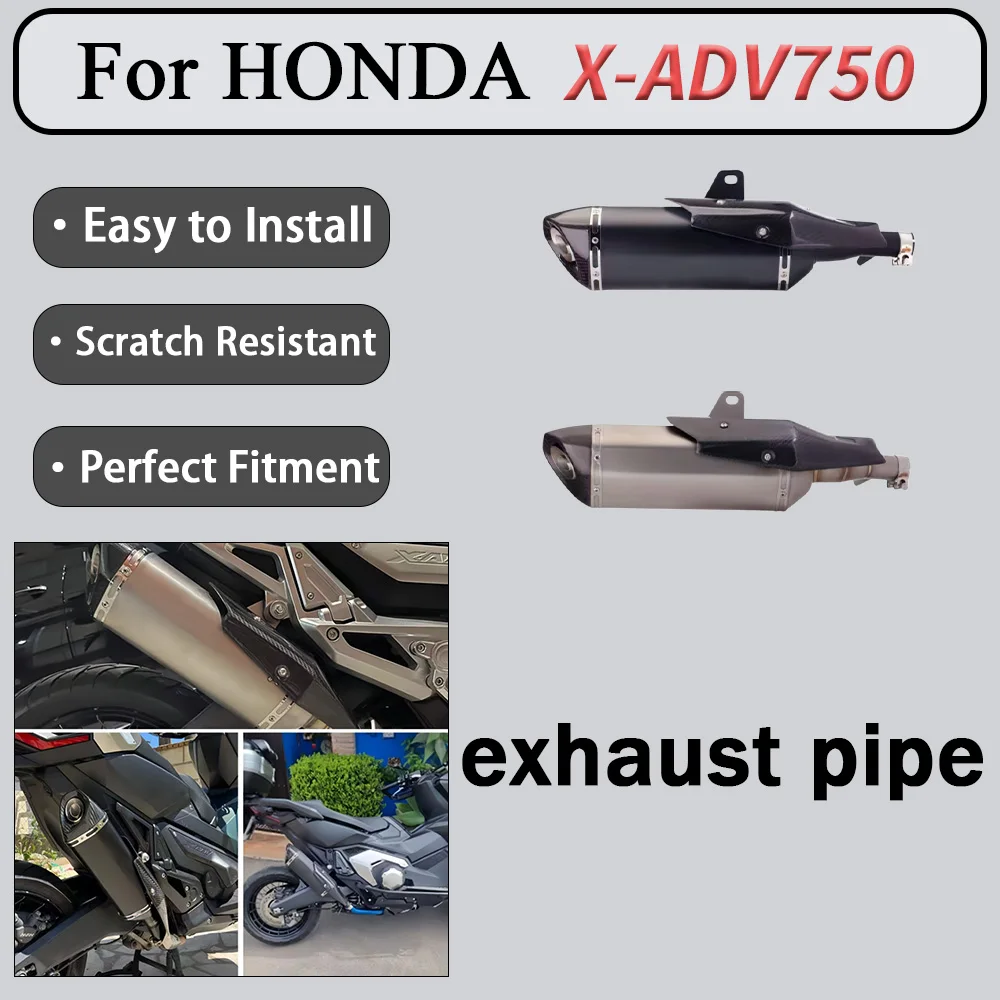[High quality] For motorcycle scooter X-ADoV750 exhaust pipe modification X-ADV750 Scorpio carbon fiber tail exhaust 2018-2023