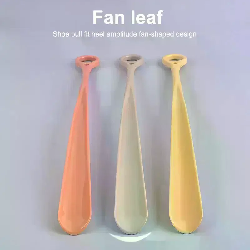 1/2Pcs Plastic Extra Long Shoehorn Household Long Handled Lifter Pregnant Woman Elderly Lazy People Shoe Horns Hangable