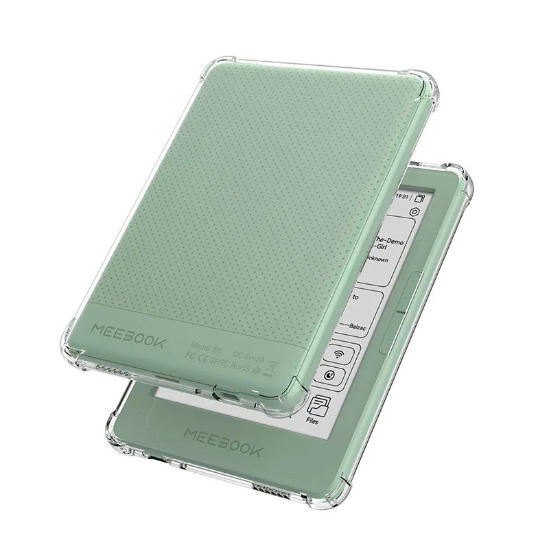 Transparent Soft TPU Protective Shell for MeeBook E6 6'' E‑book Reader Ultra‑Thin Anti‑Scratch Back Case