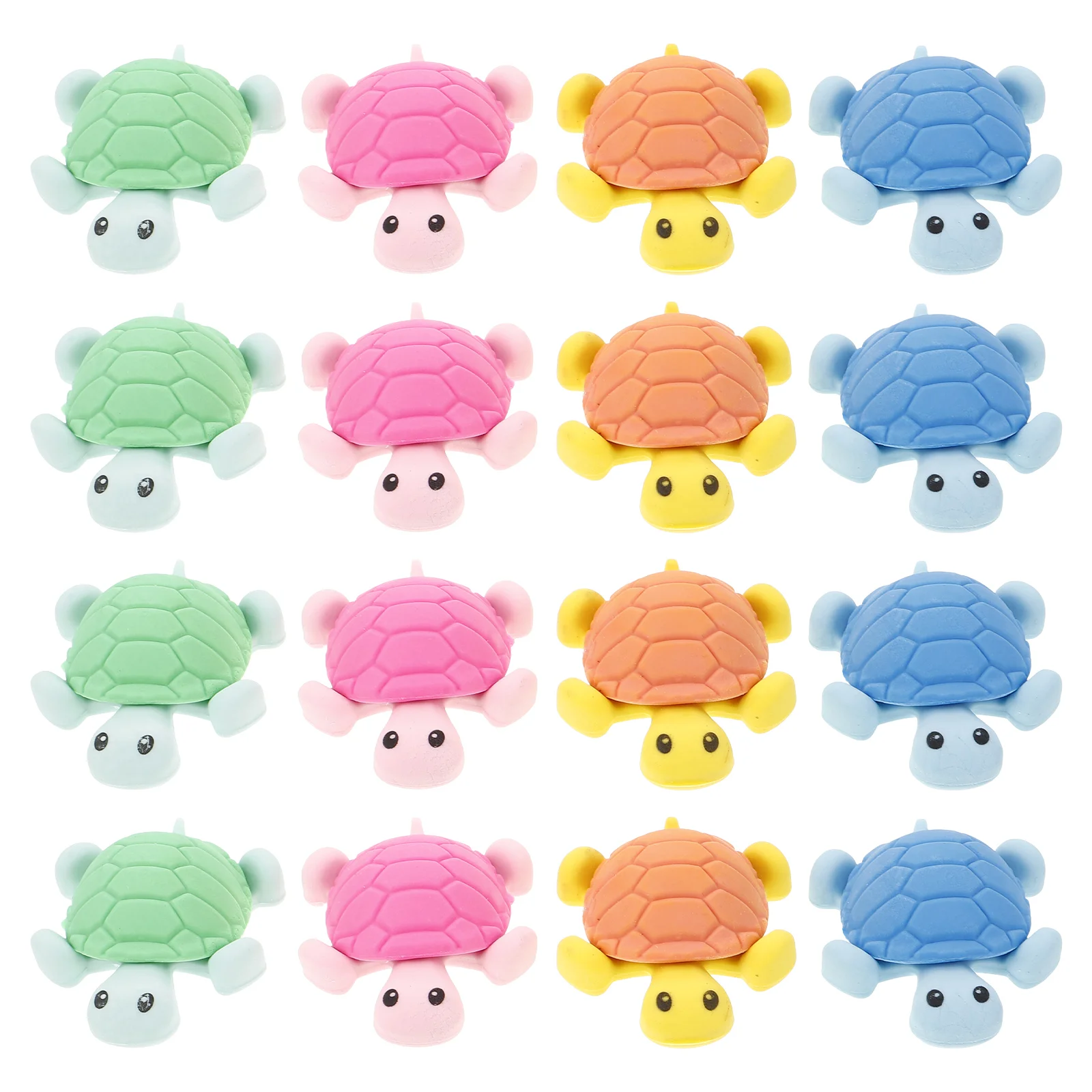 

24 Pcs Cartoon Turtle Eraser Pupils Student Gifts Toy Erasers for Kids 500X400X200CM School Erasing Stationery