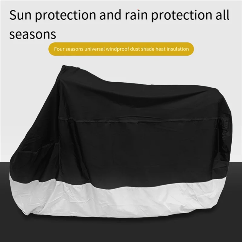 

Black And Silver Motorcycle Clothing Electric Vehicle Rain Cover Bicycle Cover For Sun Protection And Dust Protection Parts