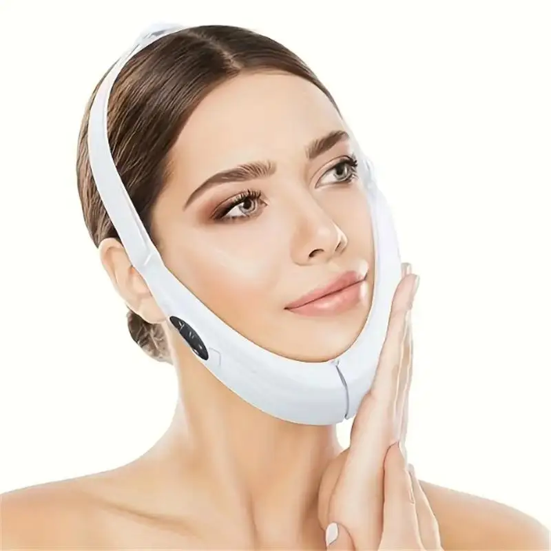 Banda facial eléctrica en V, masajeador para el cuidado de la piel facial, pantalla LCD de resistencia ajustable, herramienta portátil para el cuidado de la piel facial