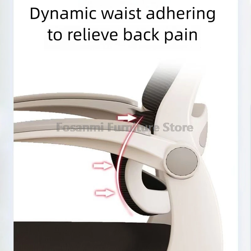 เก้าอี้โฮมออฟฟิศขนาดกะทัดรัดพร้อมที่เท้าแขนปรับได้ เก้าอี้คอมพิวเตอร์ตาข่ายทนทาน โต๊ะเก้าอี้ล้อเลื่อนแบบสไลด์ได้พร้อมที่รองรับเกี่ยวกับเอว