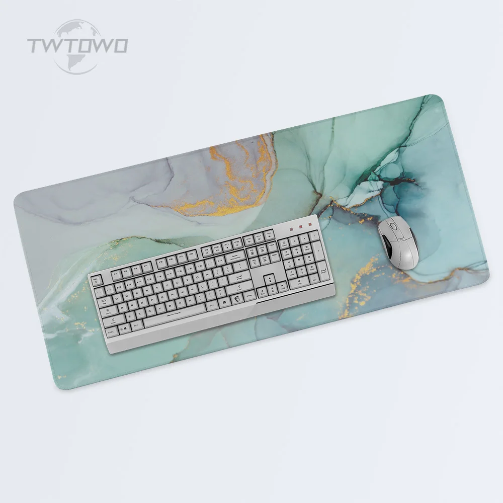 Green Minimalist Marble Mouse Pad Gaming XL HD Home Mousepad XXL Desk Mats Office Soft Non-Slip Table Mat