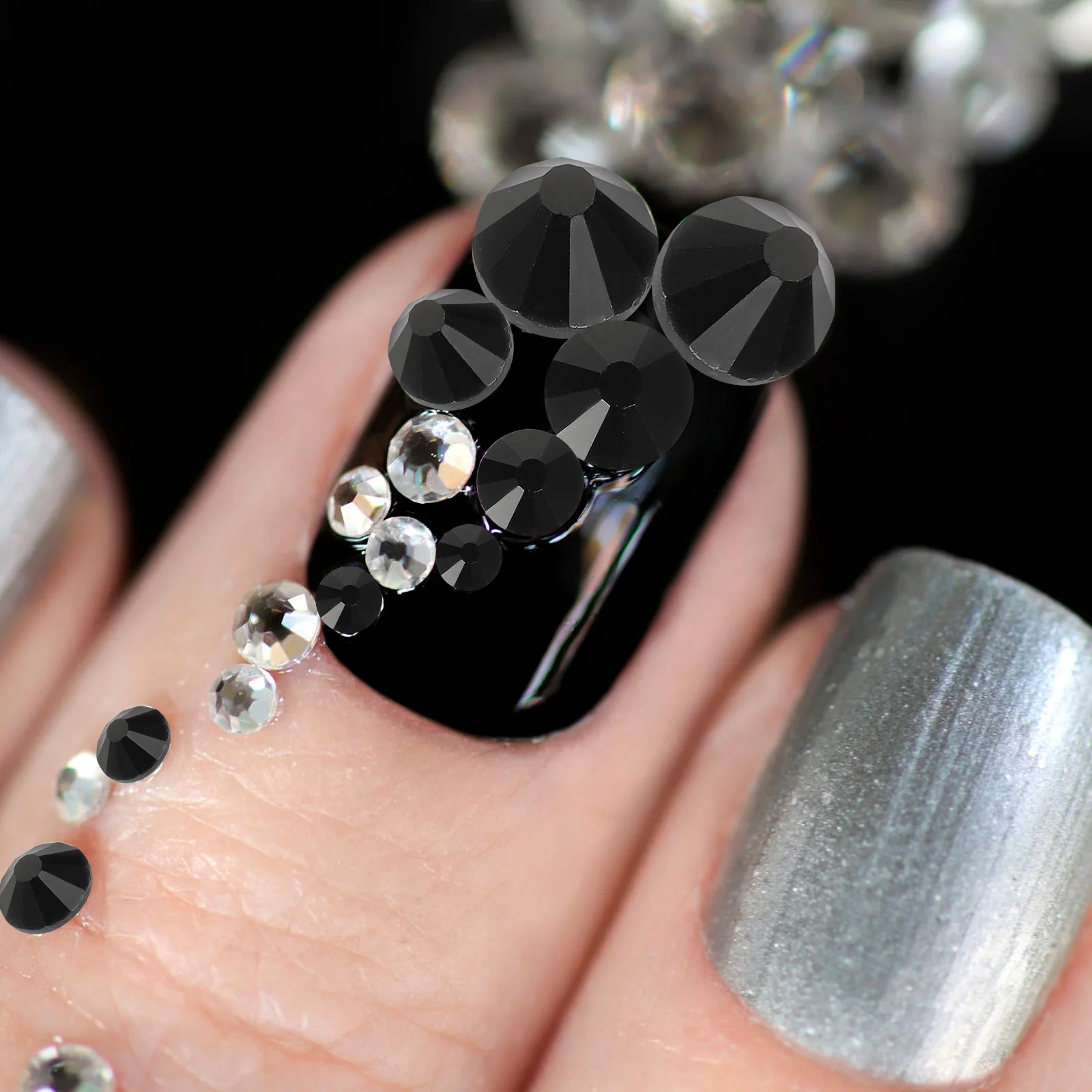 

1 set 1 Set Flatback Premium Glass Art Decorations Sparkling Diy Manicure Charms For Crafts Body Art Phone Bags Crystals Nail