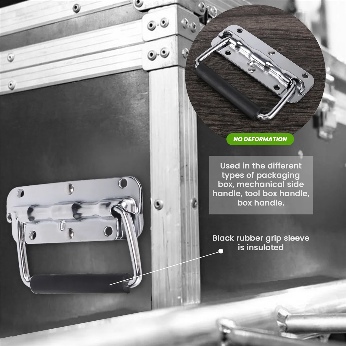 

B43C 2 шт. 304 пружинная ручка из нержавеющей стали, опора, коробка, инструмент, алюминиевая коробка, ручка для активности, складная промышленная ручка