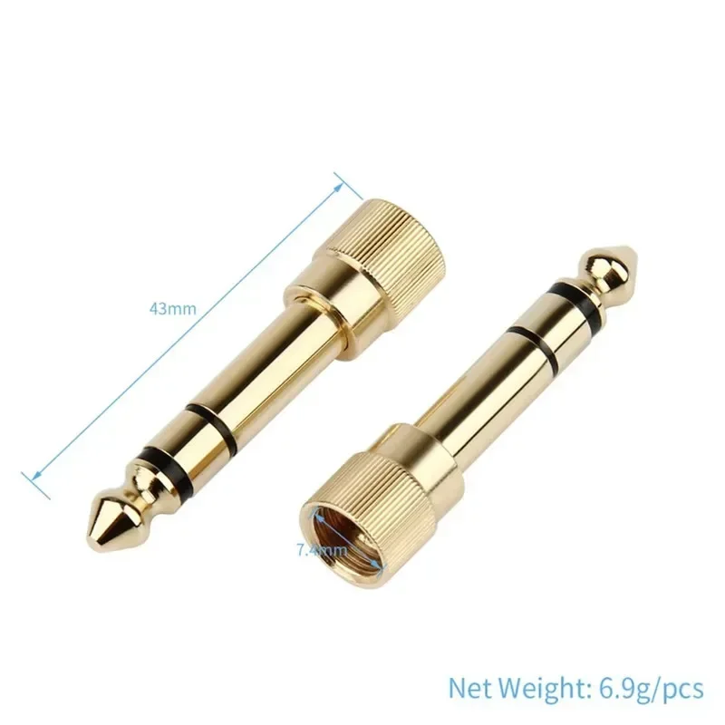 Jack 3.5 To 6.35mm Audio Adapter Speaker Connector 6.35 Male to 3.5mm Female Converters for Amplifer Guitar Consumer Electronics