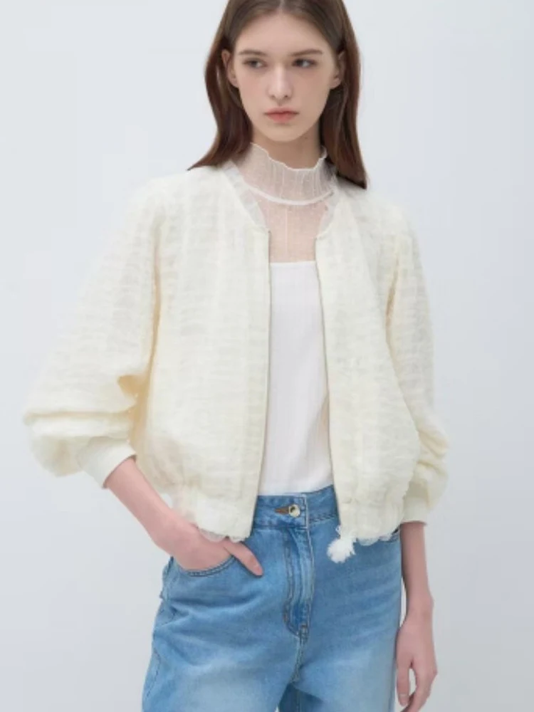 

Slimming Effect Casual Loose Fit Short Jacket Zipper Design Thin Outerwear Fashionable Korean Style Women's Summer New Arrival