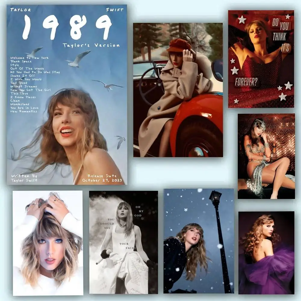 Hot Singer T-Taylors Posters Self Adhesive Waterproof Ideal For Living Room Bedroom Bar Decoration
