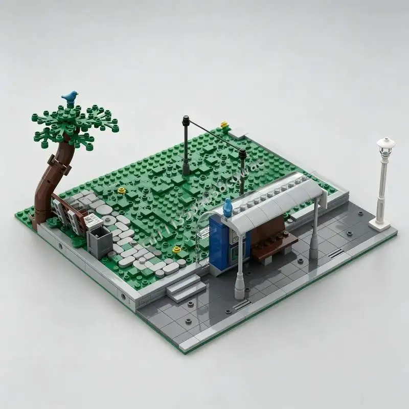 NEW 1003PCS Modular Lawn Game Badminton Park Scene Building Blocks MOC Custom DIY Creative Assembly Puzzle Educational Toy Gift