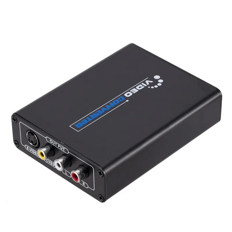 New HDMI compatible to 3RCA AV CVBS Composite S-Video R L Audio Converter Adapter For TV PC Blue Ray DVD plug and play