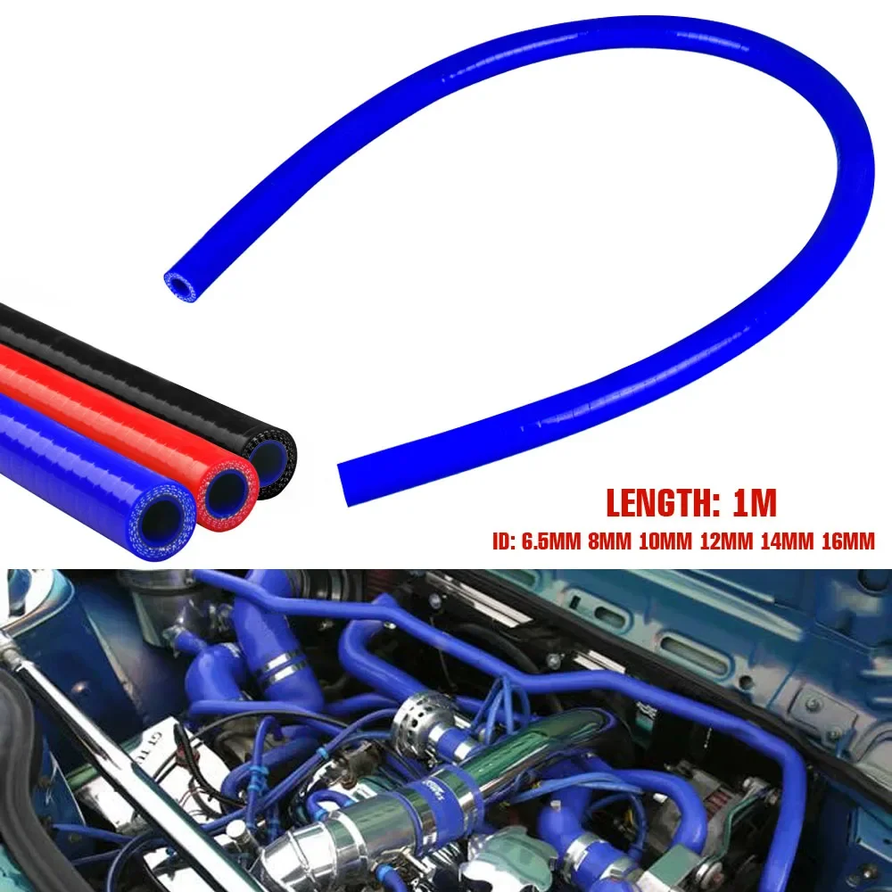 Straight Silicone Coolant Hose 1 Meter Length Intercooler Pipe ID 6.5mm 8mm  10mm 12mm 14mm 16mm