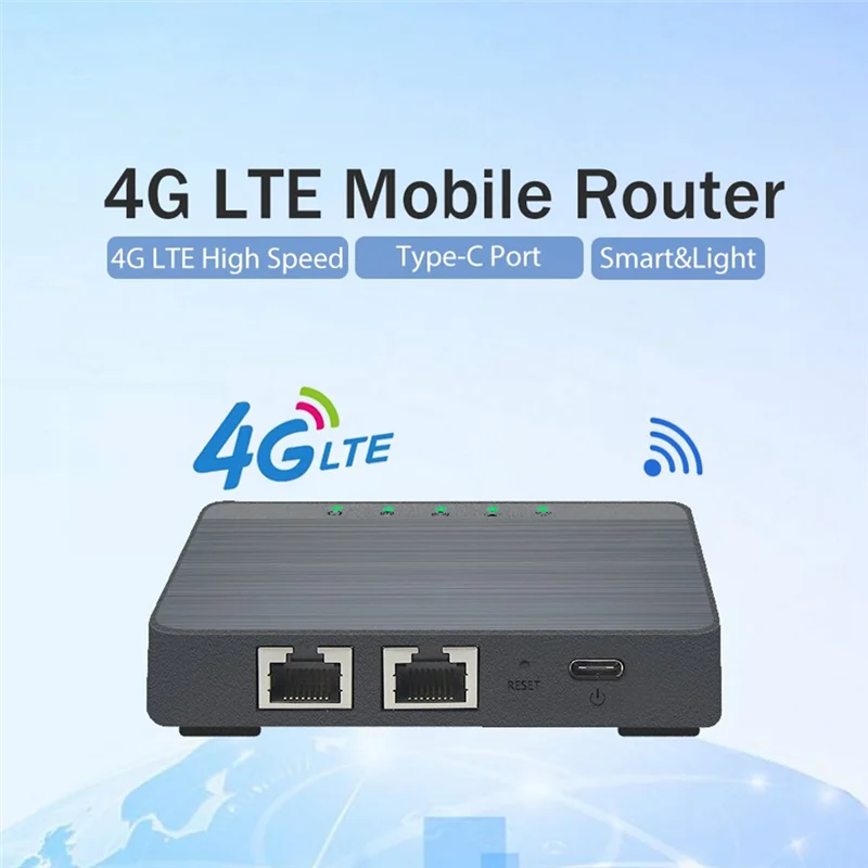 Y22A-Mini Box 4G Lte Router Wifi SIM Card Modem 4G Car Wifi Amplifier Support 5V USB Power Supply And 30 Device Connections Blac