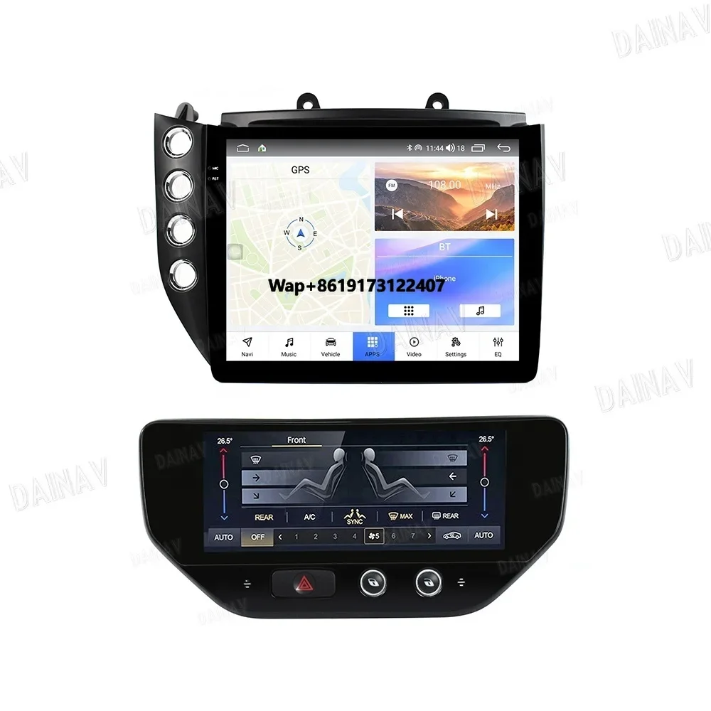 10 Inch Car Radio for GranTurismo GT GC 2007-2017 Android 12 Carplay GPS Multimedia Player AC Panel Silvery BLACK