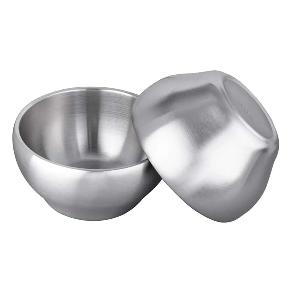 Stainless steel bowl Ice Cream Bowl Insulated Bowl 15oz Double Wall Soup Bowl SUS304 Stainless Steel Cereal Bowl, Set of 2