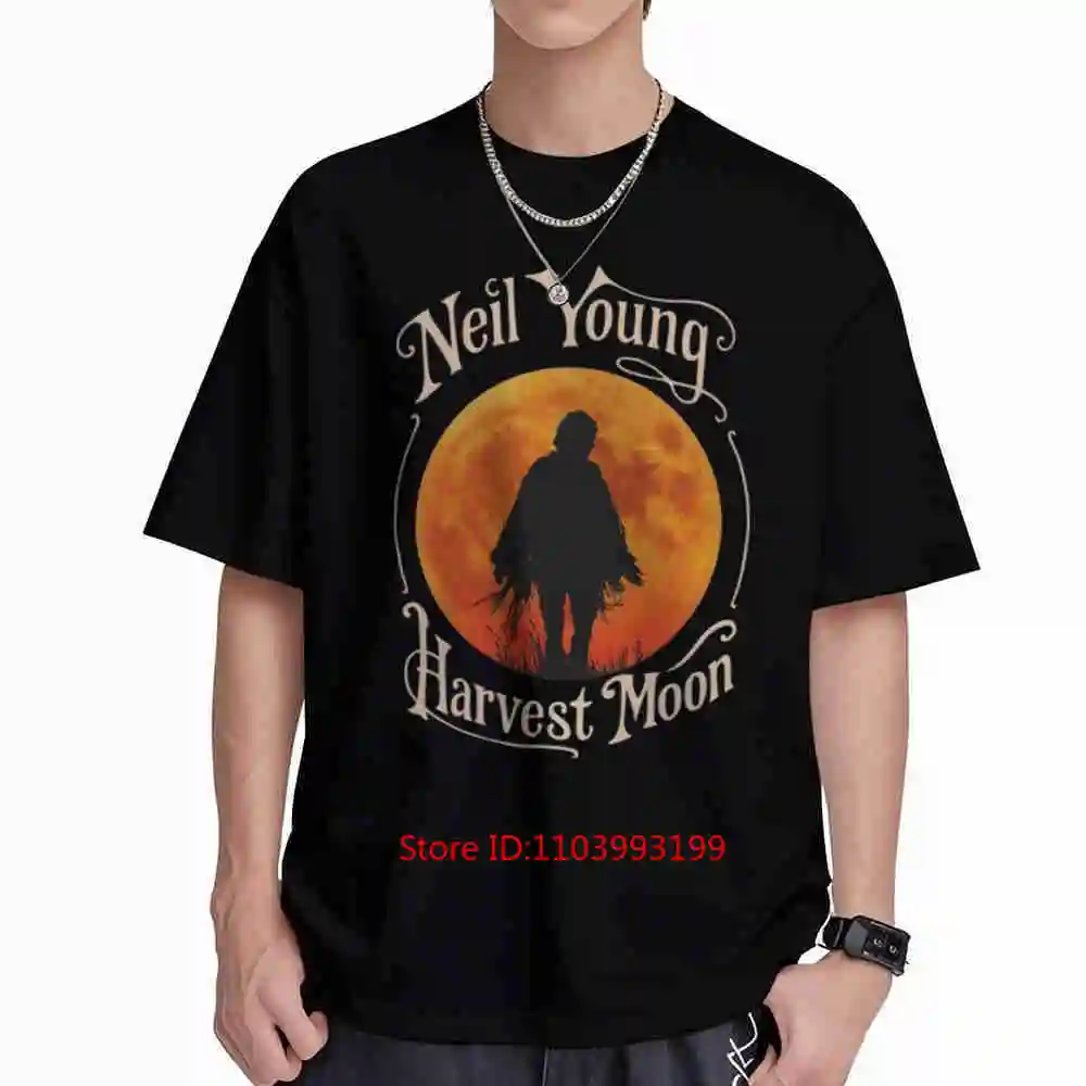 Neil Young Harvest Moon Short Sleeve Tee 100% Cotton T-Shirt