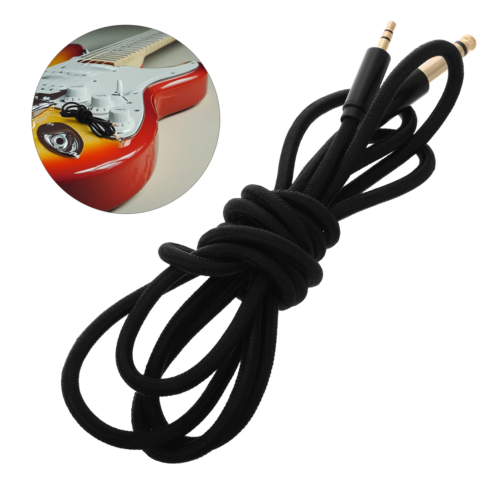 

Audio Cable 3.5mm to 6.5mm Male to Male Heavy Duty Cord for Guitar Amplifier Speaker Mixer Piano Headphone Subwoofer Sound