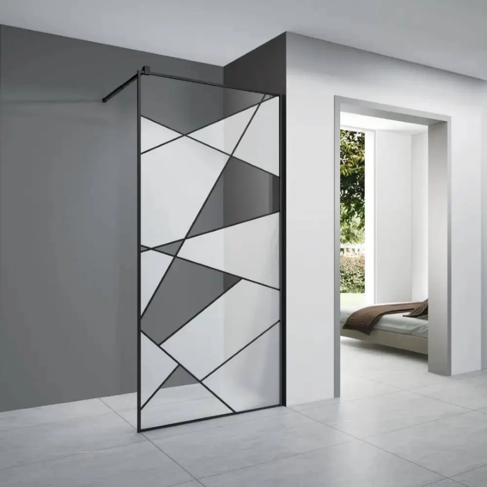 Simple Bath Screen Bathroom Dry and Wet Separation Partition  Glass Screen Shower Room