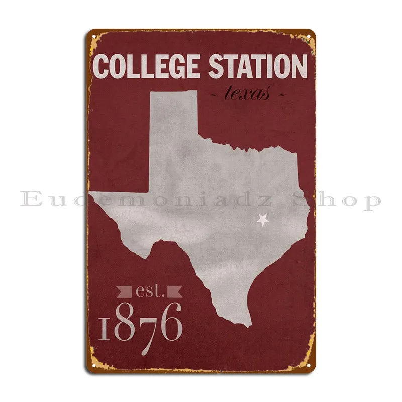 Texas A And M University Metal Plaque Cinema Garage Club Customize Club Tin Sign Poster