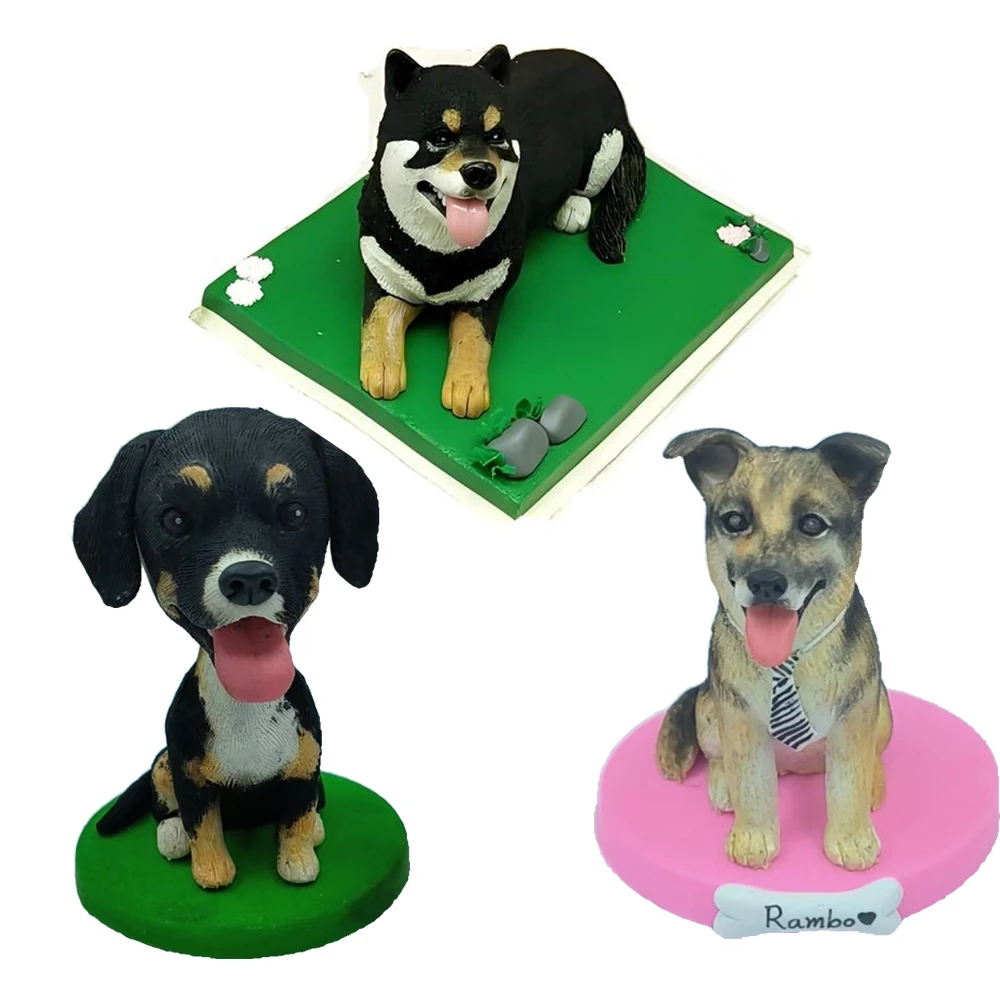 Custom Bobblehead Dog Figurines, Pet Handmade Sculpture,Personalized Cat Statue for Memorial Gifts,Based on Your Photo