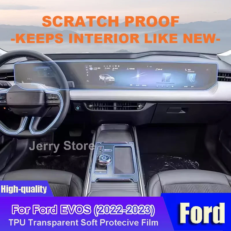 

Для Ford EVOS (2022-2023) салон автомобиля, центральная консоль, прозрачная защитная пленка из ТПУ, ремонтные автомобильные наклейки против царапин