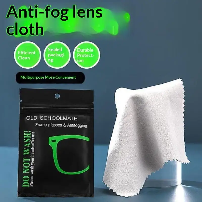 10pcs Anti Fog Microfiber Glasses Cloth Reusable Suede Lens Cleaner for Sunglasses Smart Glasses Outdoor Use