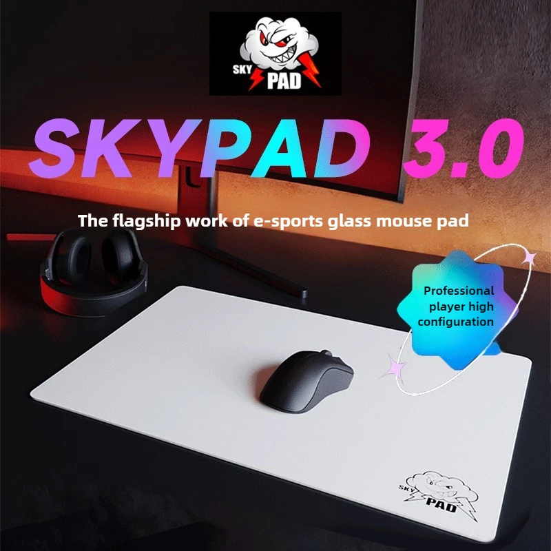 

Skypad3.0 Glass Mouse Pad Coating Process Ultra Silent ESports Gaming Mousepad Speed Precise Control for FPS Csgo Game Gift