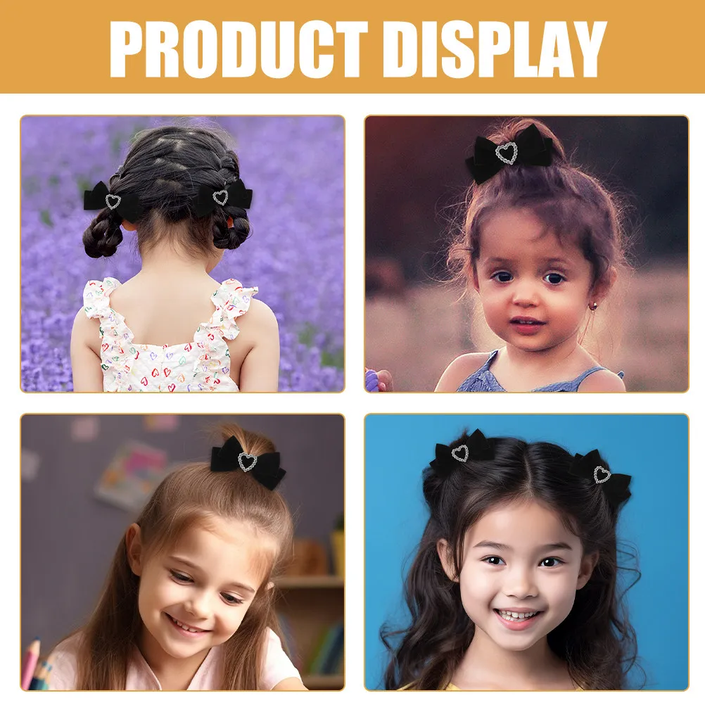 

4 шт. больших заколок-бантиков, милые, прочные, многоразовые, для маленьких девочек, на день рождения, свадьбу, фотосессию, банкет, аксессуары для волос