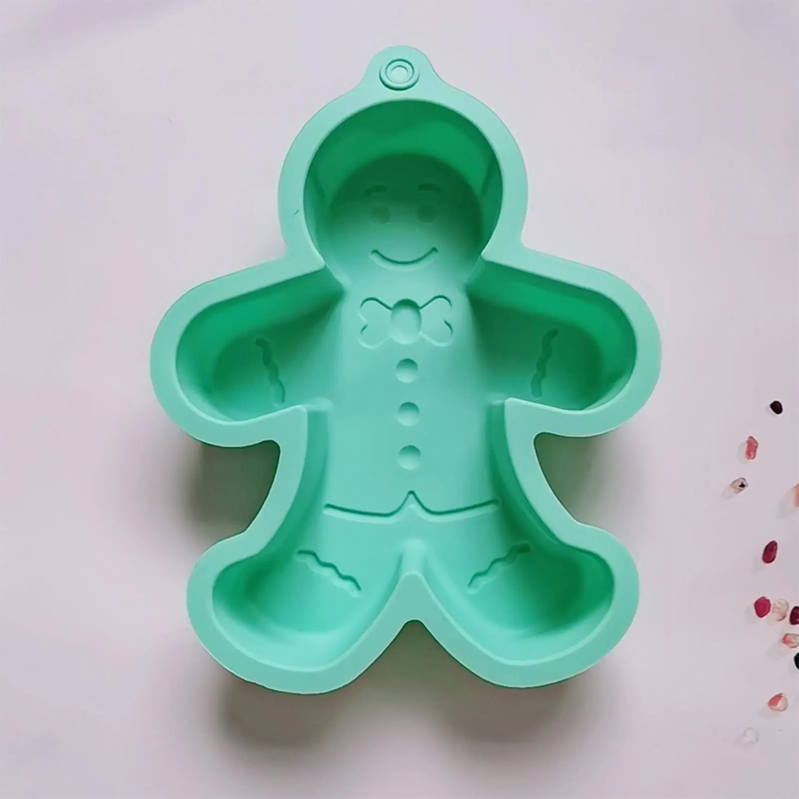 1pc 3D Silicone Gingerbread Man Baking Mold Non Stick Christmas Baking Tray for Cake Pastry DIY Kitchen Bakeware Christmas Gifts