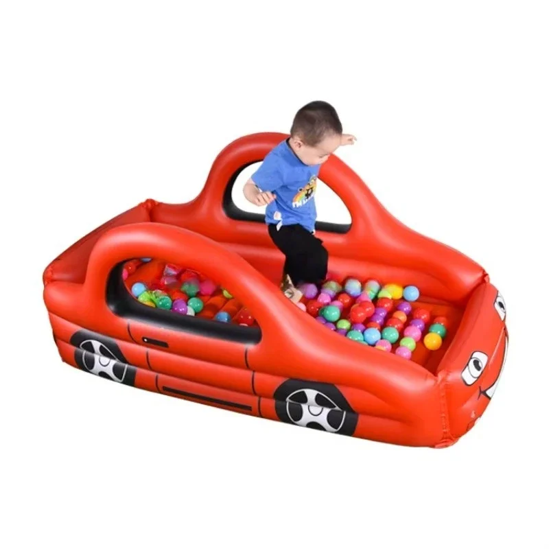 Flocking Multifunctional Children's Air Bed Removable Inflatable Children's Travel Bed with Guide Rail for General Furniture