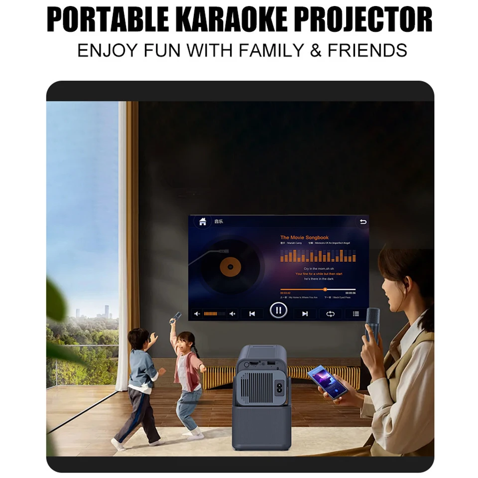 KaiAqua HT31 4K جهاز عرض محمول أصلي 1080P تركيز تلقائي كيستون تصحيح تلفزيون فيديو مسرح منزلي شعاع صغير جهاز عرض خارجي