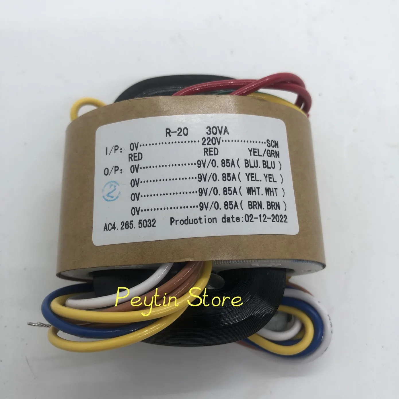 1Pc 30W 30VA R-type Primary Input 0-115-230V-SCN or 220V-SCN Secondary Output 9V 12V 15V 18V 24V R-core Transformer Audiophile